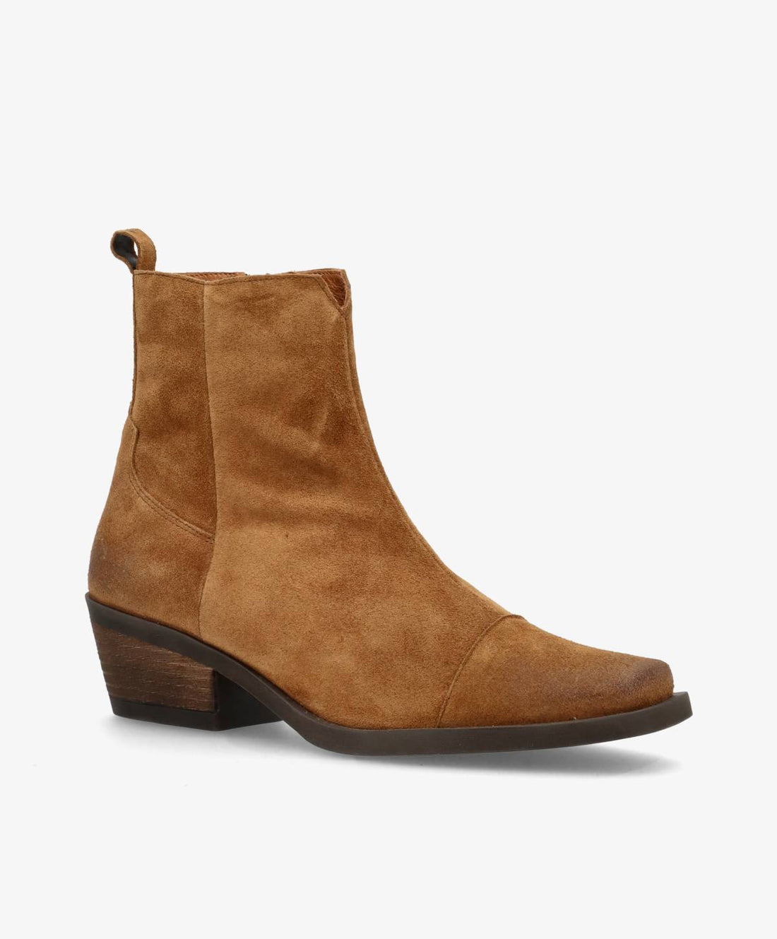 Lysebrune ankelstøvler fra Shoedesign Copenhagen i westerninspireret look.