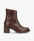 Brun læderstøvle med blokhæl fra Shoedesign Copenhagen.
