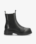 Sort læderstøvle fra Shoedesign Copenhagen med elastiske paneler og robust sål.