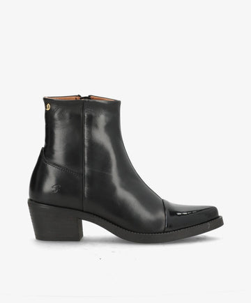 CARMINA P - Sort lak læder - Western støvler Dame