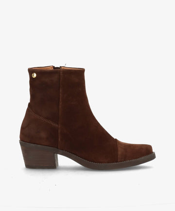 CARMINA S - Mørkebrun ruskind - Western støvler Dame