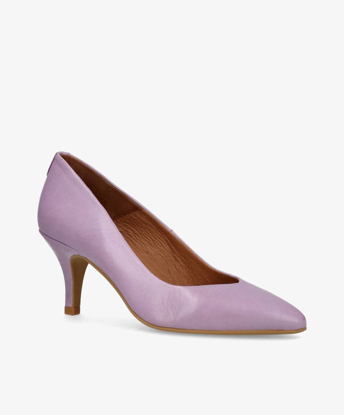 Lilla pumps fra Shoedesign Copenhagen med spids tå og mellemhøj hæl.
