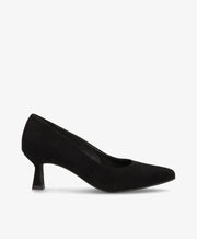 Sort ruskindspumps fra Shoedesign Copenhagen med spids tå og mellemstor hæl.
