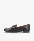 Sort læderloafer fra Shoedesign Copenhagen, set fra siden, med en elegant og klassisk stil.