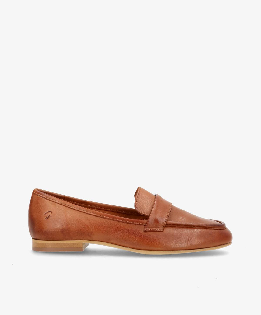 Brun læderloafer fra Shoedesign Copenhagen med flad hæl og minimalistisk design.