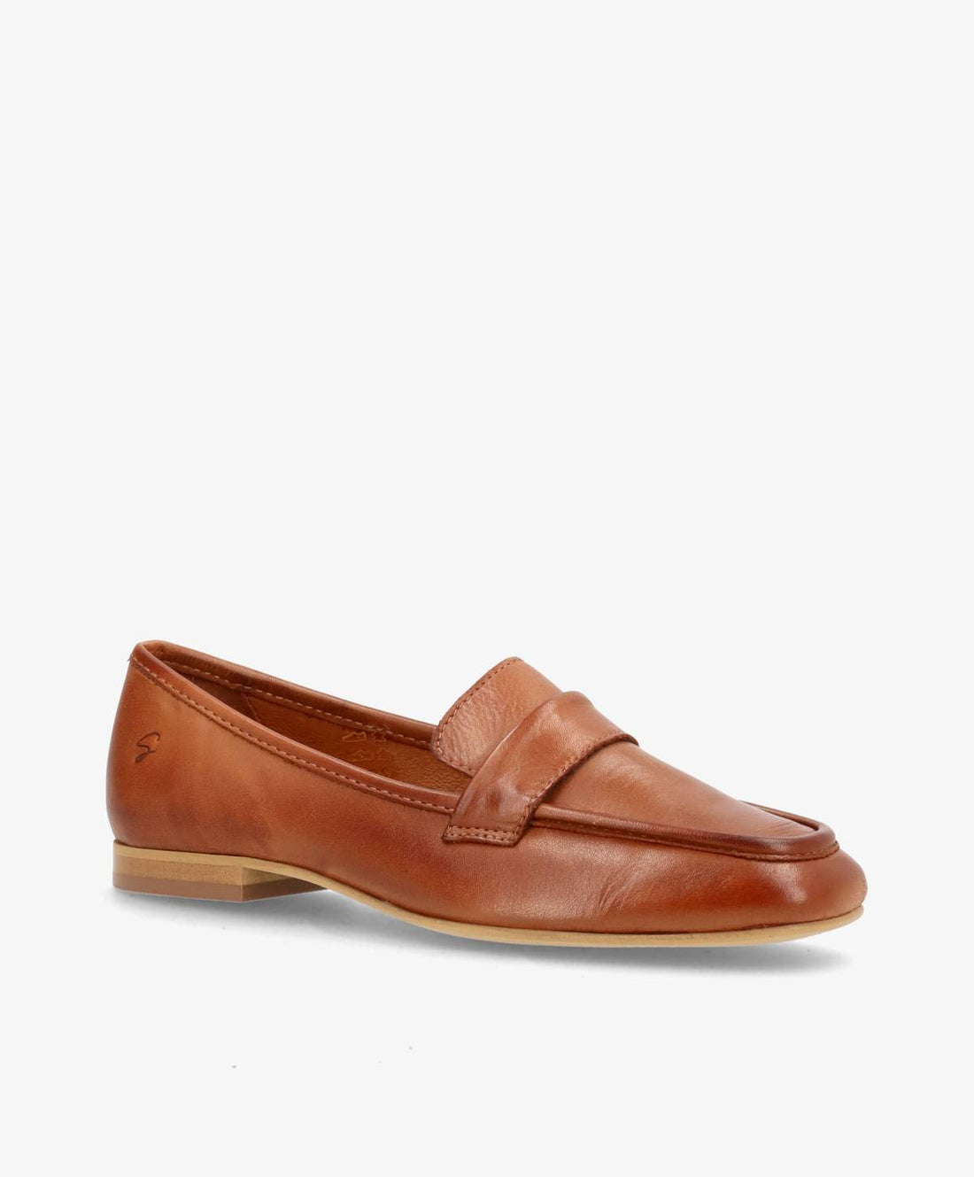 Brun læderloafer fra Shoedesign Copenhagen med flad hæl og minimalistisk design.