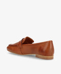 Brun læderloafer fra Shoedesign Copenhagen set fra siden, med flad hæl og klassisk design.