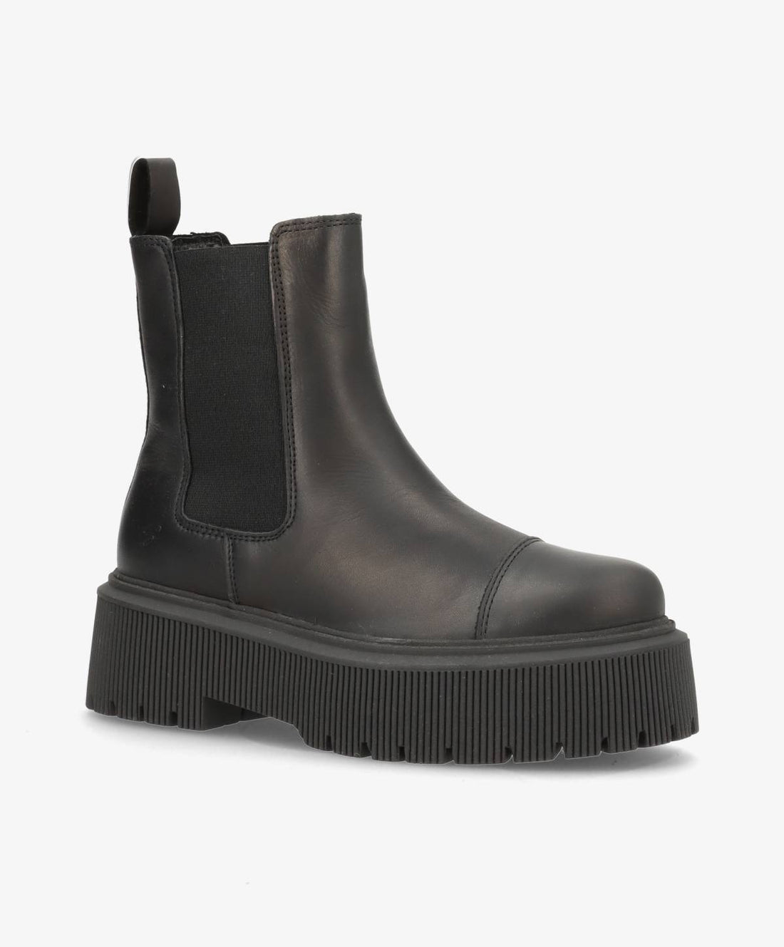 Sort ankelstøvle med chunky sål fra Shoedesign Copenhagen.