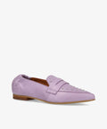 Lilla loafer fra Shoedesign Copenhagen med nitter og elastisk hælkappe.