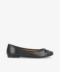 Sort ballerina-sko fra Shoedesign Copenhagen med en lille sløjfe foran.