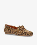 Leopardmønstret sejlersko fra Shoedesign Copenhagen med snørebånd og gummisål.