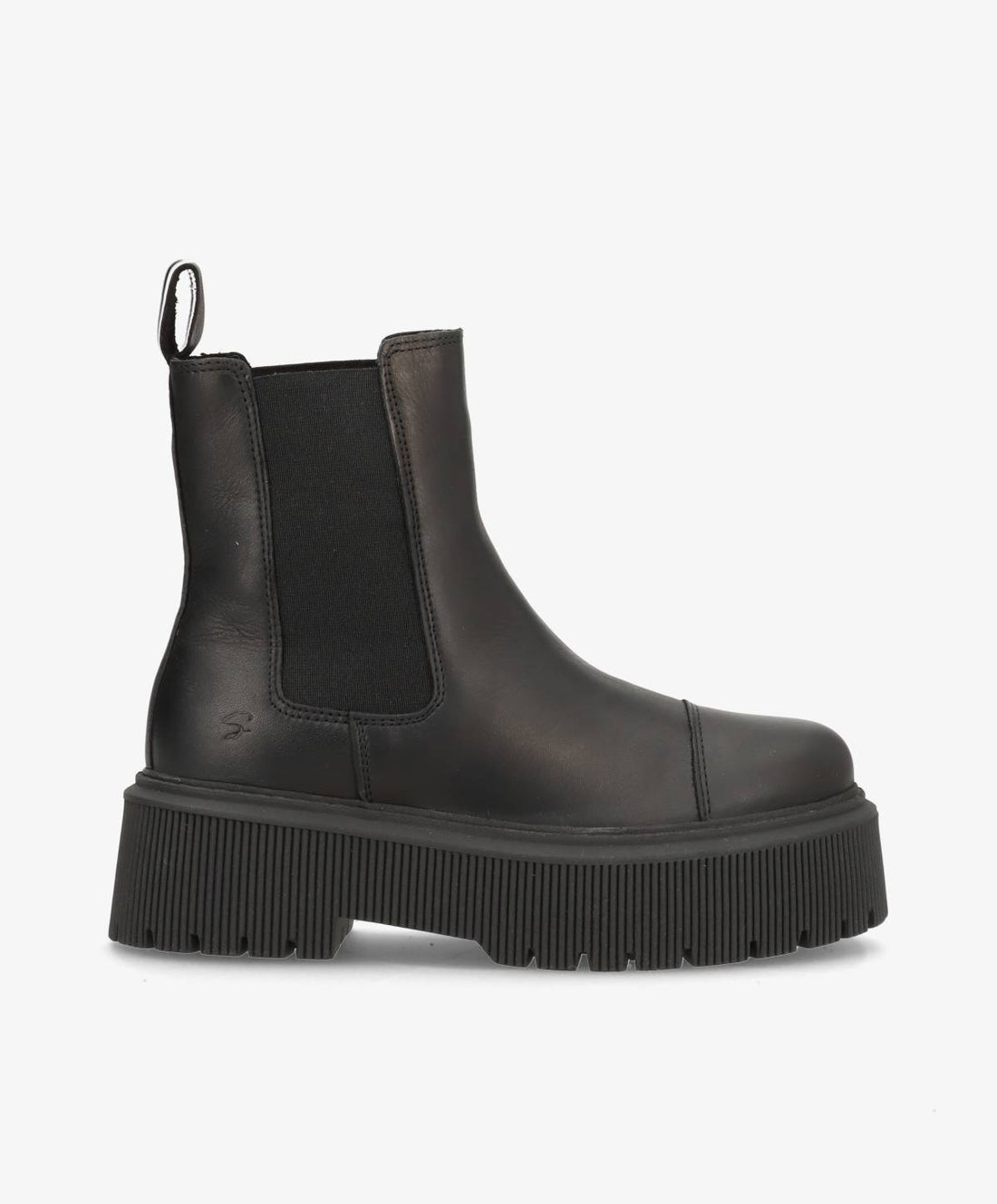 Sort ankelstøvle med chunky sål fra Shoedesign Copenhagen.