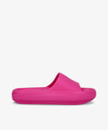 Lyserød badesandal fra Shoedesign Copenhagen med bred rem og rillet sål.