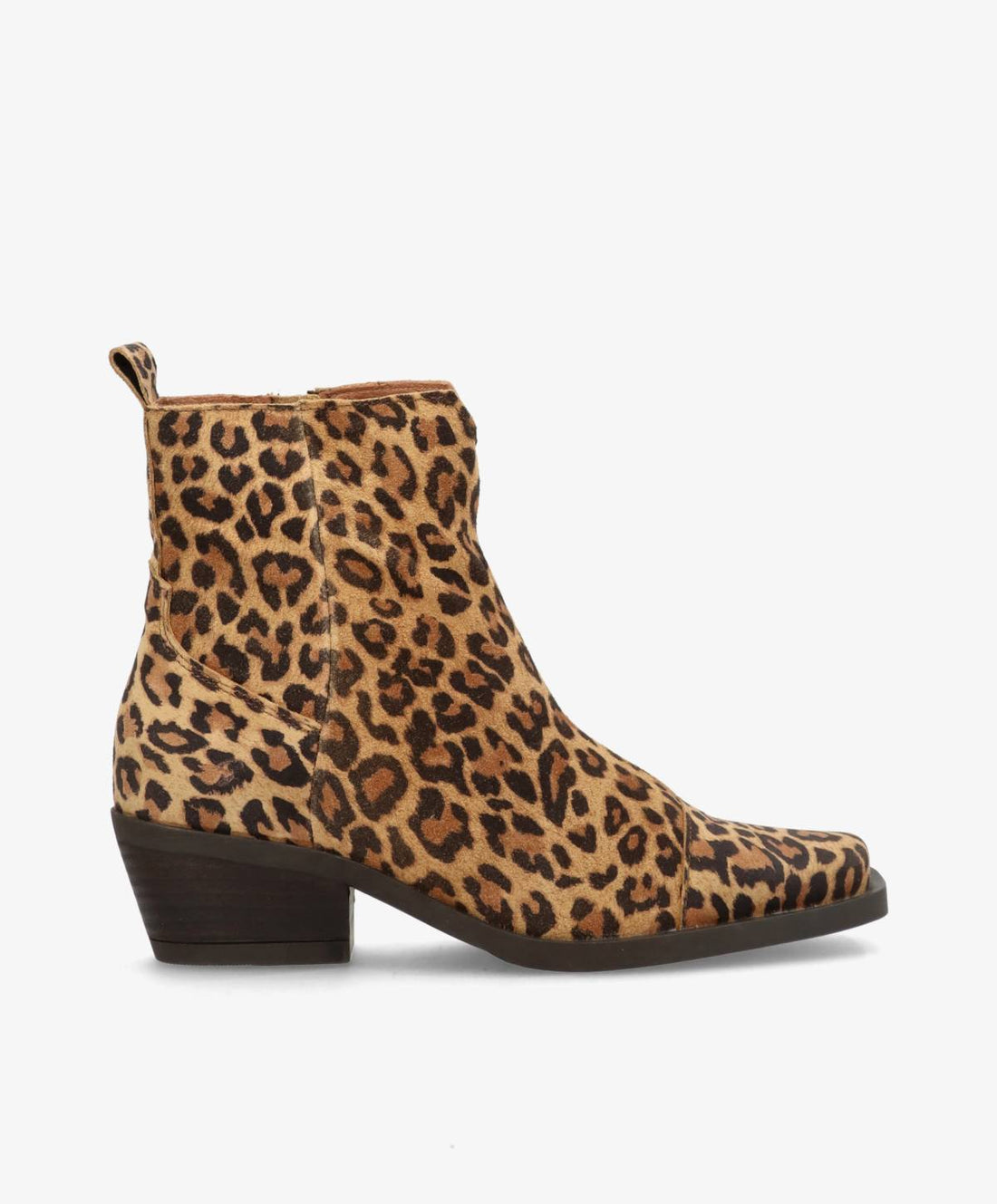 Dame ankelstøvler i leopard ruskind fra Shoedesign Copenhagen.