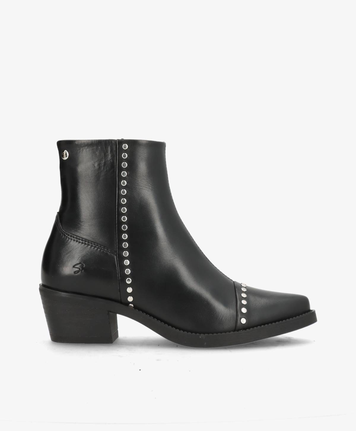 PREORDER - CARMINA SI - Sort læder - Western støvler Dame