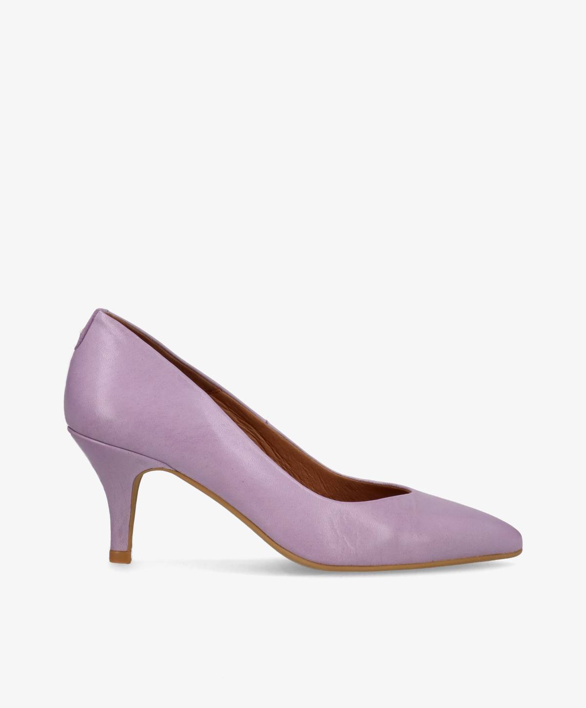 Lilla pumps fra Shoedesign Copenhagen med spids tå og mellemhøj hæl.