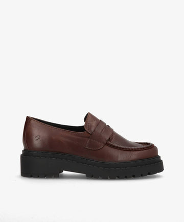 LAPER - Mørkebrun læder - Loafers Dame