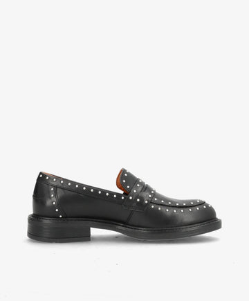 LASHES - Sort læder - Loafers Dame