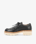 Sort sko fra Shoedesign Copenhagen med snørebånd og hvid sål.
