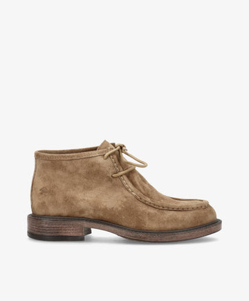 MOANA S - Mørk beige ruskind - Ankelstøvler Dame