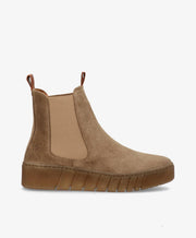 MOOVED S - Beige ruskind - Chelsea støvler Dame
