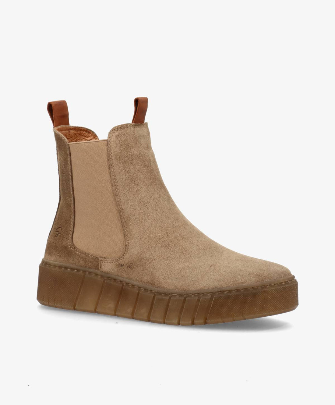 MOOVED S - Beige ruskind - Chelsea støvler Dame