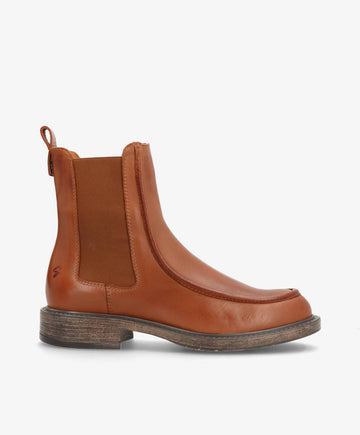 MORGAN - Mellembrun læder - Ankelstøvle Dame