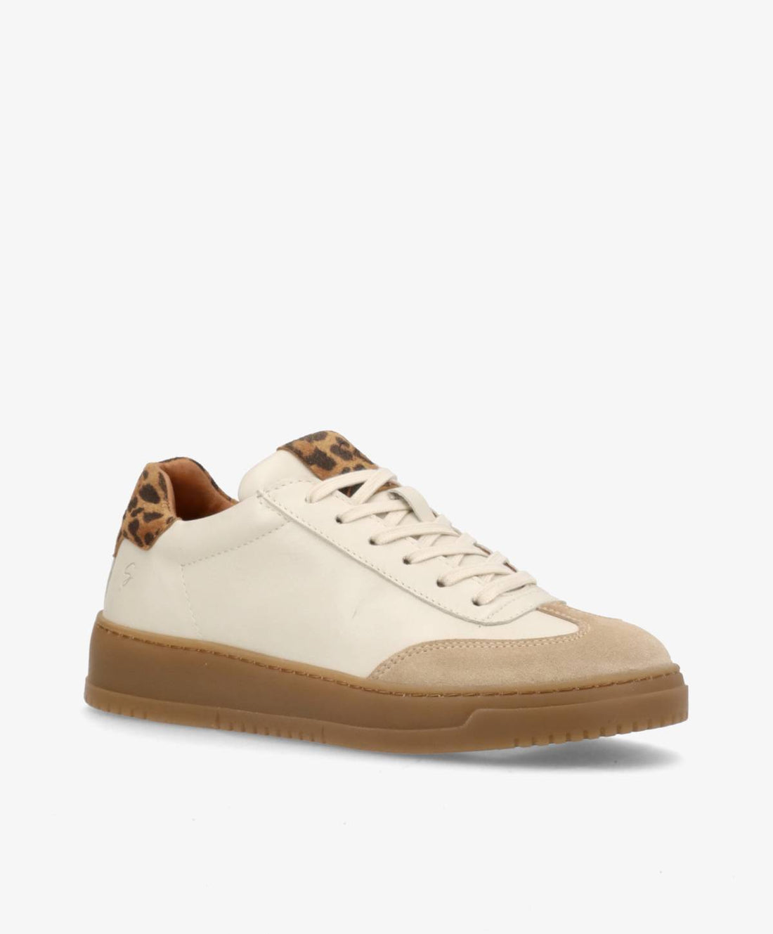 PRIME BEAT LS - Råhvid-taupe læder-ruskind - Sneakers low Dame