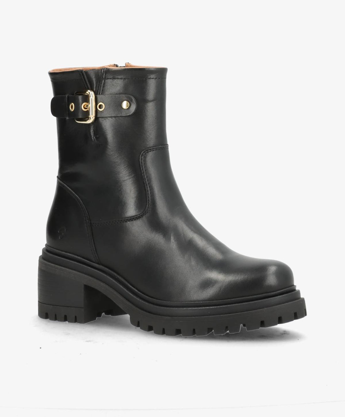 PREORDER - RIVET - Sort læder - Biker støvler Dame