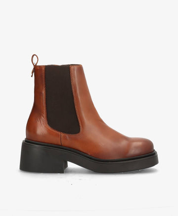 PREORDER - SADDLE - Brun læder - Chelsea støvler Dame