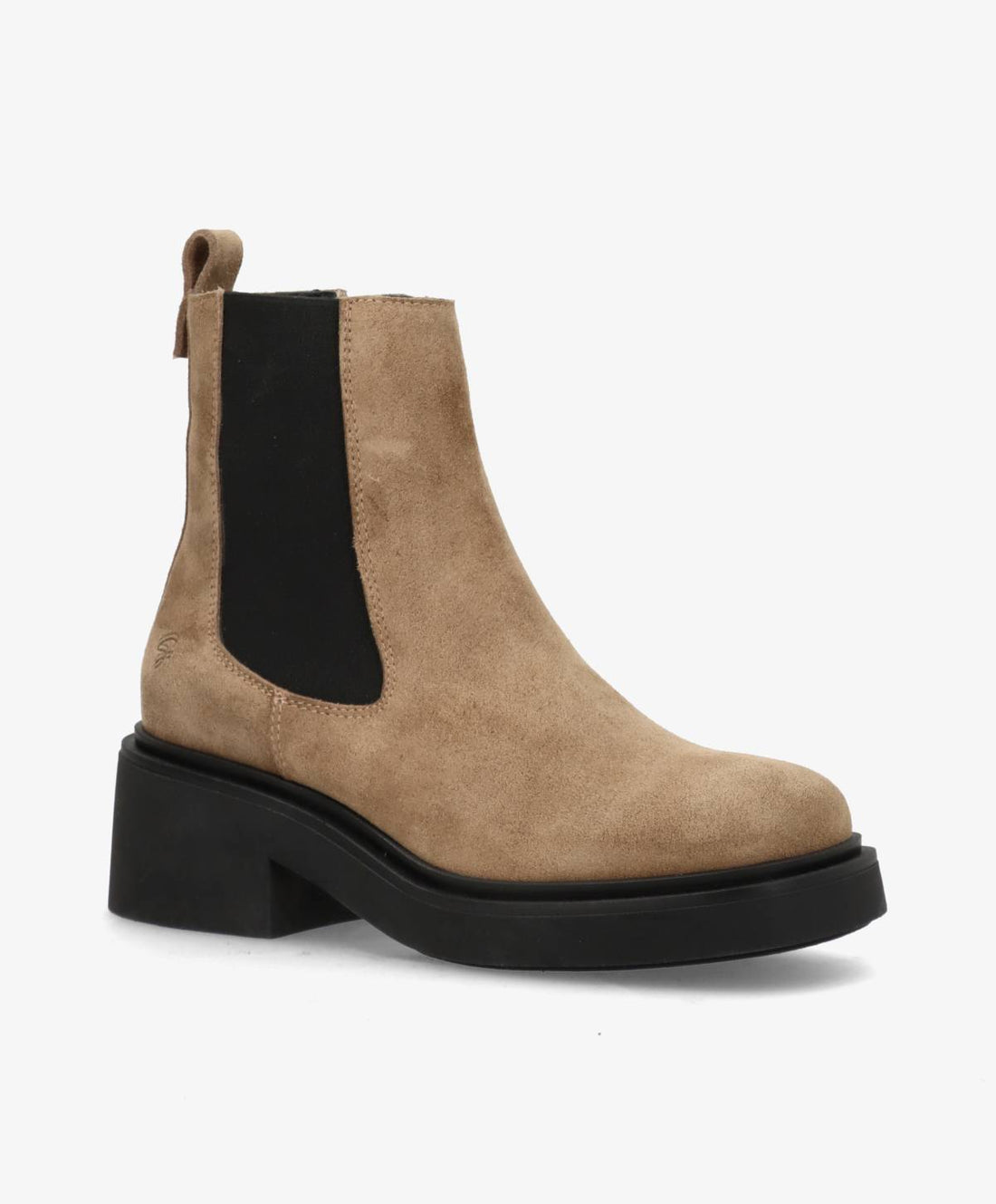 PREORDER - SADDLE S - Beige ruskind - Chelsea støvler Dame
