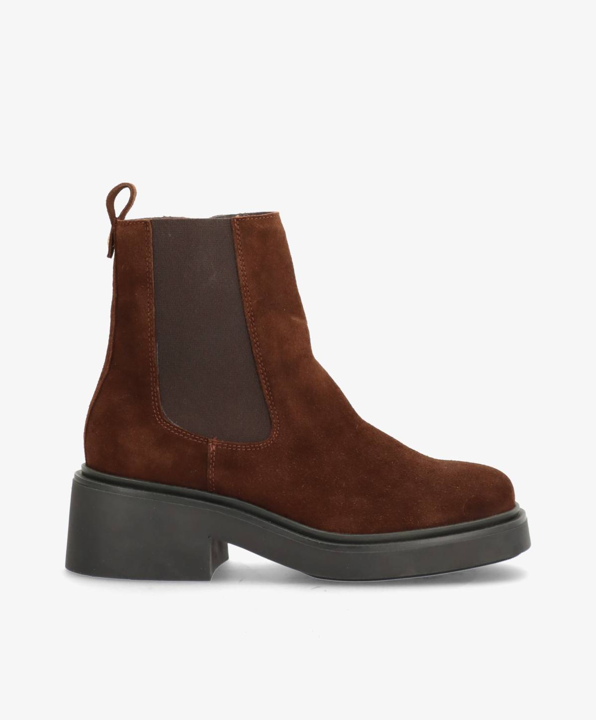 PREORDER - SADDLE S - Mørkebrun ruskind - Chelsea støvler Dame
