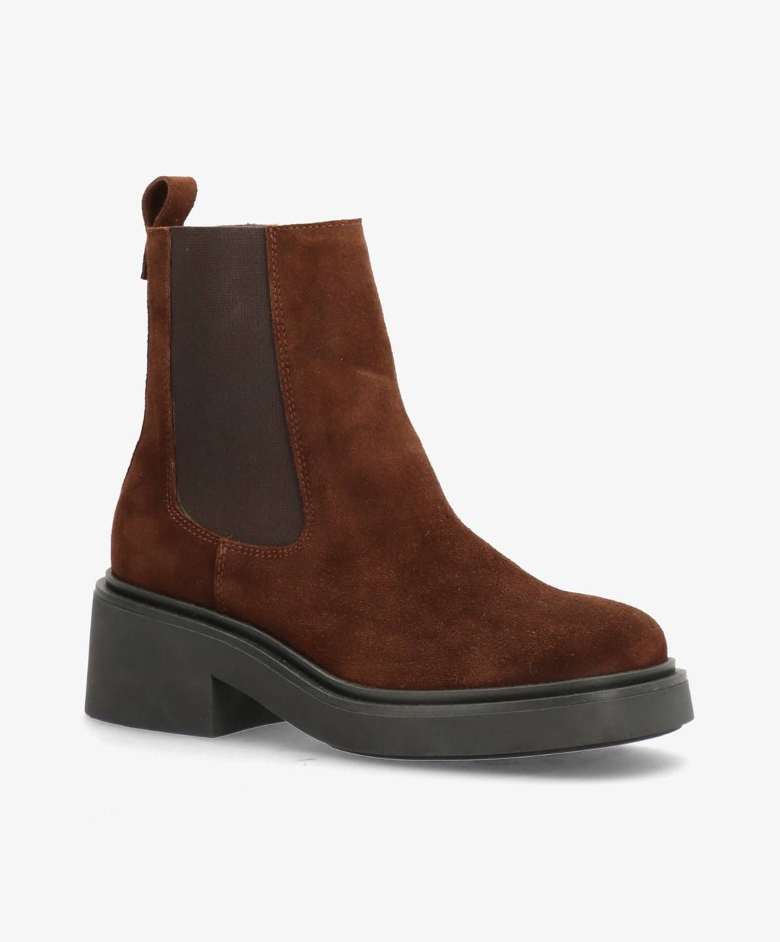 PREORDER - SADDLE S - Mørkebrun ruskind - Chelsea støvler Dame
