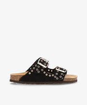 SKYLAR S - Sort ruskind - Sliders Dame
