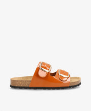 TOPIC P - Cognac lak - Sliders Dame