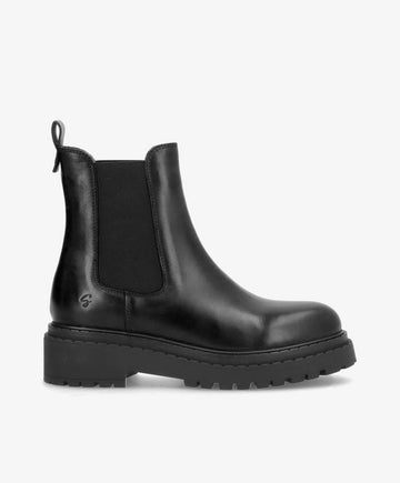 PREORDER - WILLOW - Sort læder - Chelsea støvler Dame