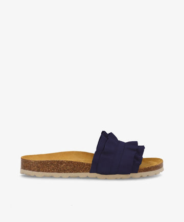 ATLAS - Jeans blå ruskind - Sliders Dame