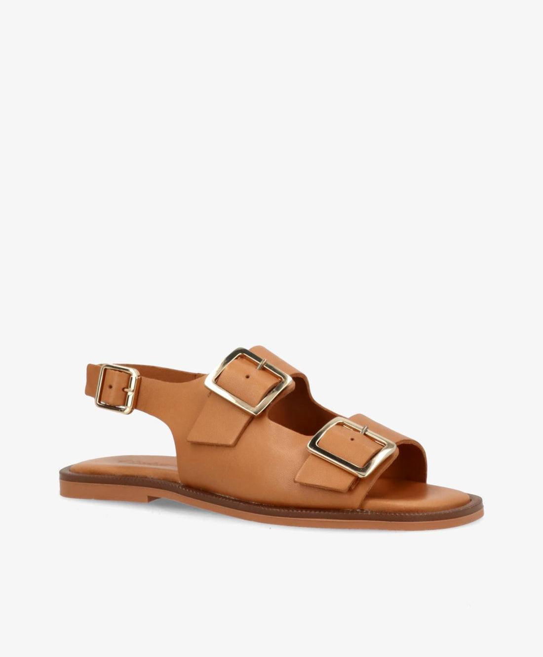 BARDOT - Cognac læder - Flad sandal Dame