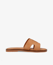 BIENNE - Cognac læder - Sliders Dame