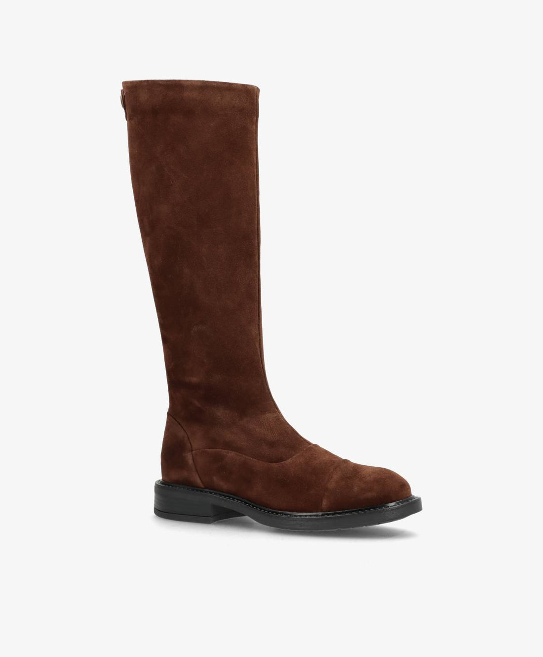 DAHLIA S LONG - Mørkebrun Ruskind - Lang støvle - Dame
