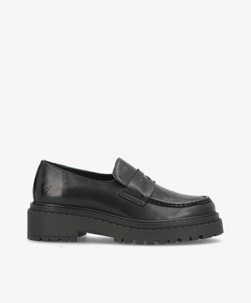 LIEKE - Sort Læder - Loafers - Dame