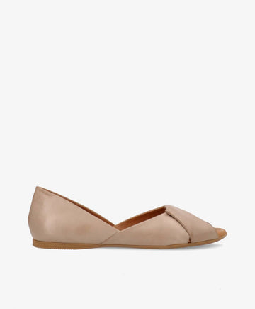 VIVA - Beige læder - Ballerina Dame